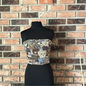 Fashion Nova Bear Print Corset